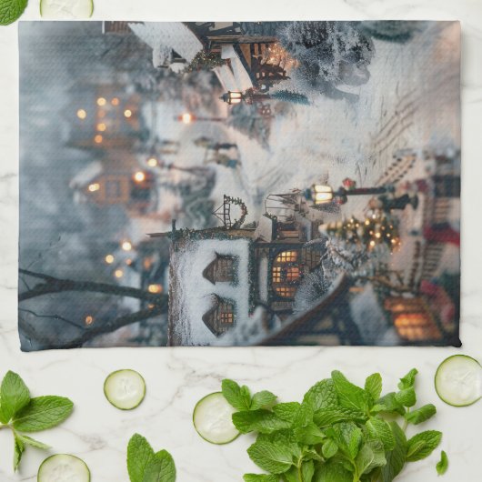 Winterdorp Theedoek (Gevouwen)