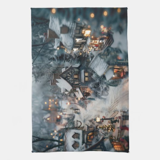 Winterdorp Theedoek (Verticaal)