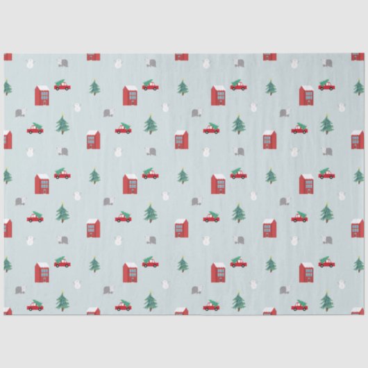 Winterdorp Tissuepapier - Kerstcadeau (Voorkant)