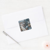 Winterdorp Vierkante Sticker (Envelop)