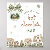 Winterdorp Warm op bij de Hete Chocolade Bar  Poster (Voorkant)