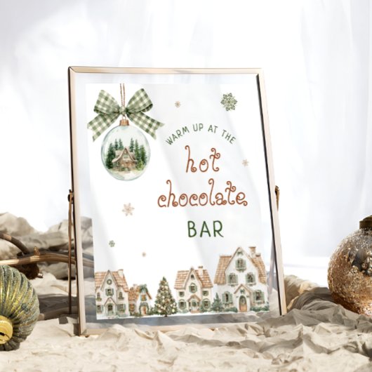 Winterdorp Warm op bij de Hete Chocolade Bar  Poster