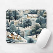 Winterdorpslandschap Muismat (Met muis)