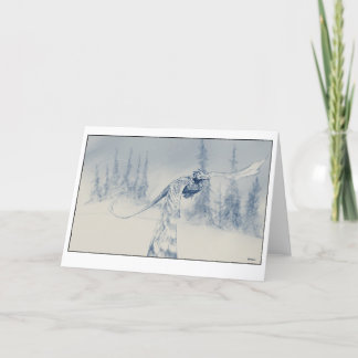 Winterdraak Feestdagen Kaart