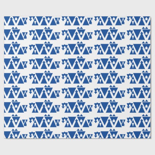 Winterdriehoeken Cadeaupapier (Vlak)