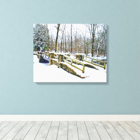 "Winterdromen" Canvas Afdruk (Insitu (Houten vloer))