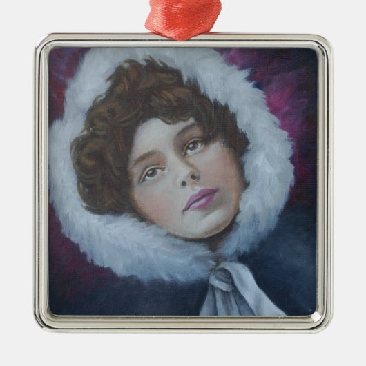 winterdromen metalen ornament (Voorkant)