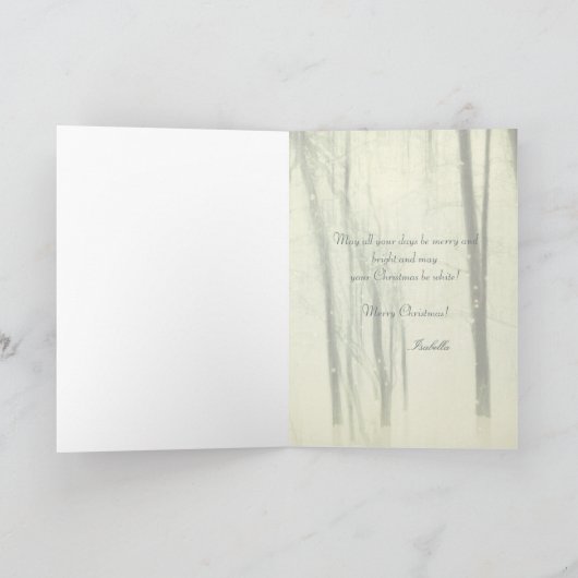 Winterdroom - Vrolijke kerstgroet Feestdagen Kaart (Binnen)