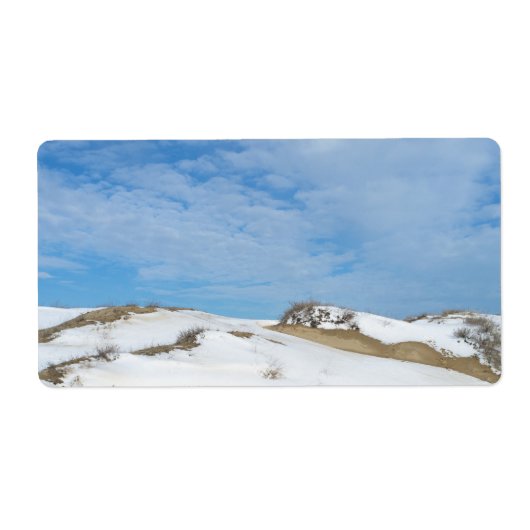 Winterduinen landschap etiket (Voorkant)
