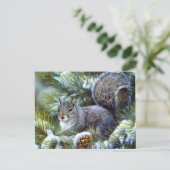 Wintereekhoorn Briefkaart (Staand voorkant)