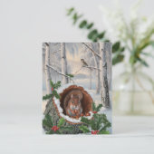 Wintereekhoorn Briefkaart (Staand voorkant)