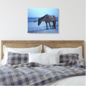 Wintereenzaamheid van de paardachtigen canvas afdruk (Insitu (Slaapkamer))