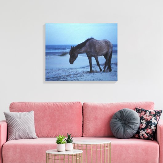 Wintereenzaamheid van de paardachtigen canvas afdruk (Insitu (Woonkamer))