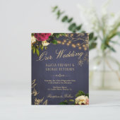 winterelegante bruinbruidsuitnodiging (Staand voorkant)