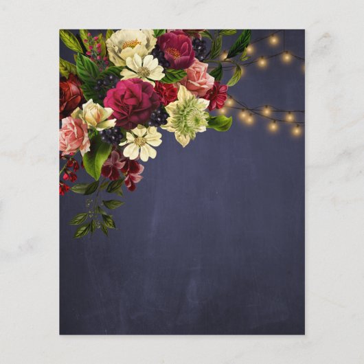 winterelegante bruinbruidsuitnodiging (Achterkant)