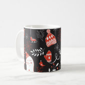 Winterelementen: Schattigee hand getekend. Koffiemok (Voorkant links)