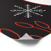 Winterelementen: Schattigee hand getekend. Poster (Hoek)