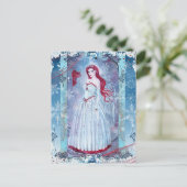 Winterengel met kunstzinnige vingerafdrukken briefkaart (Staand voorkant)