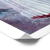 Winterengel met kunstzinnige vingerafdrukken poster (Hoek)