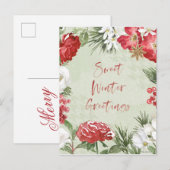 Wintereten Feestdagenkaart (Voorkant / Achterkant)