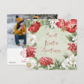 Wintereten Feestdagenkaart (Voorkant / Achterkant)