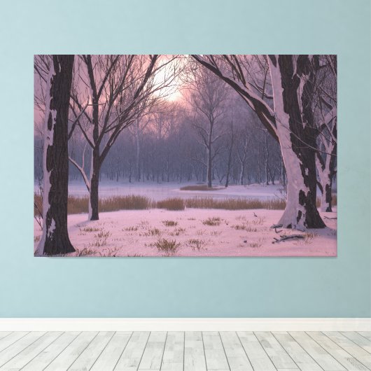 winteretherisch canvas afdruk (Insitu (Houten vloer))