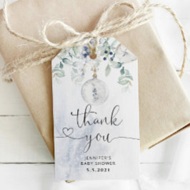 Wintereucalyptus cozy bedankt cadeaulabel