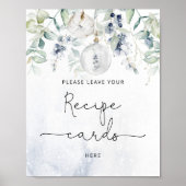 Wintereucalyptus laat je receptkaart hier achter poster (Voorkant)