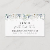 Wintereucalyptus Recipe voor de bruid Informatiekaartje (Voorkant)