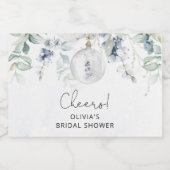 Wintereucalyptus vrijgezellenfeest Mousserende Wij Sparkling Wijnetiket (Enkel label)