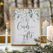 Wintereucalyptuselegantkaarten en -giften poster