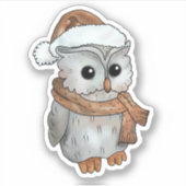 Wintereule Sticker (Voorkant)