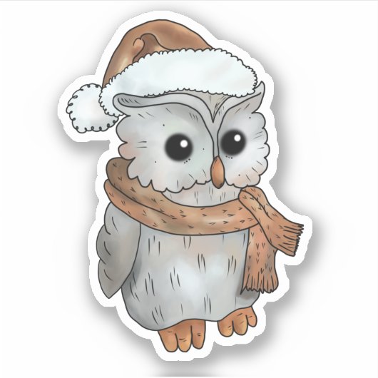 Wintereule Sticker (Voorkant)