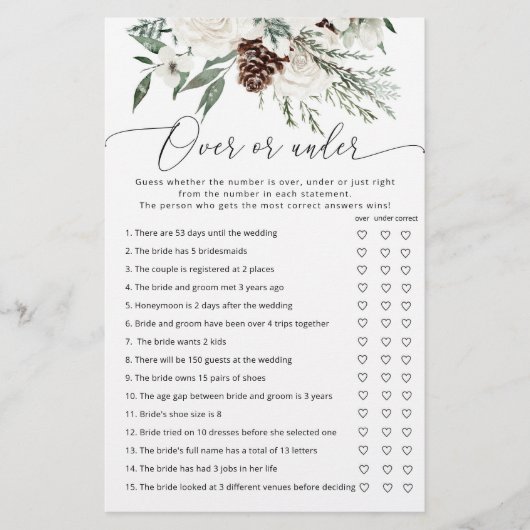 Winterevergreen over of onder vrijgezellenfeest sp (Voorkant)