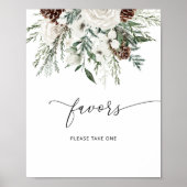 Winterevergroene elegante gunsten nemen een traan poster (Voorkant)