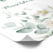 Winterevergroene elegante gunsten nemen een traan poster (Hoek)