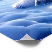 Winterfantasie met mooie eenhoorn en kitten poster (Hoek)