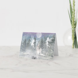 winterfantasie Siluetts Note Kaart