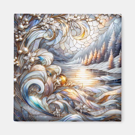 winterfantasiemagneet magneet (Voorkant)