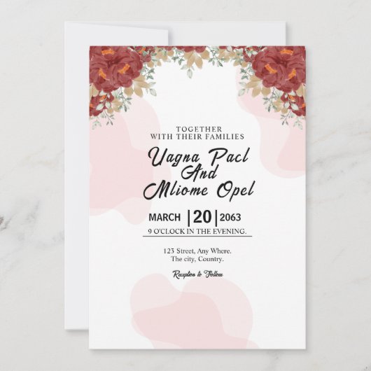 Winterfantasy Kaart Design Sjabloon (Voorkant)