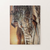 Winterfazant Sunset Lake Cottage Wild Game Bird Legpuzzel (Verticaal)