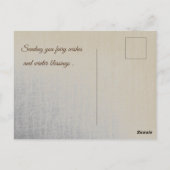 winterfee-artistiek briefkaart (Achterkant)