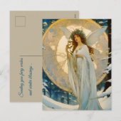 winterfee-artistiek briefkaart (Voorkant / Achterkant)
