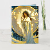 winterfee-artistiek folie wenskaart (Voorkant)