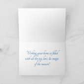 winterfee met paard feestdagen kaart (Binnen)