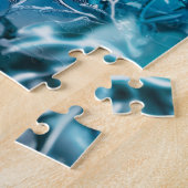 Winterfee met pinguïn metgezel legpuzzel (Zijkant)