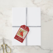 Winterfeeder met kerstcranberry Red Gift labels Cadeaulabel (Met Touw)