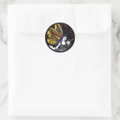 Winterfeeën Ronde Sticker (Tas)
