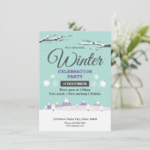 Winterfeest Feest Uitnodiging (Staand voorkant)