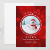 Winterfeest Feest Uitnodiging – Uitnodiging voor C (Voorkant / Achterkant)